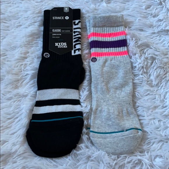 (2) Stance kids crew light cushion socks
